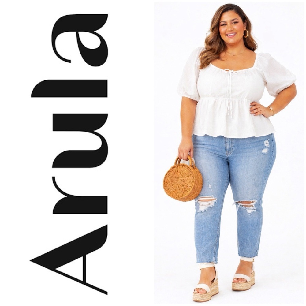 ARULA White Babydoll Top